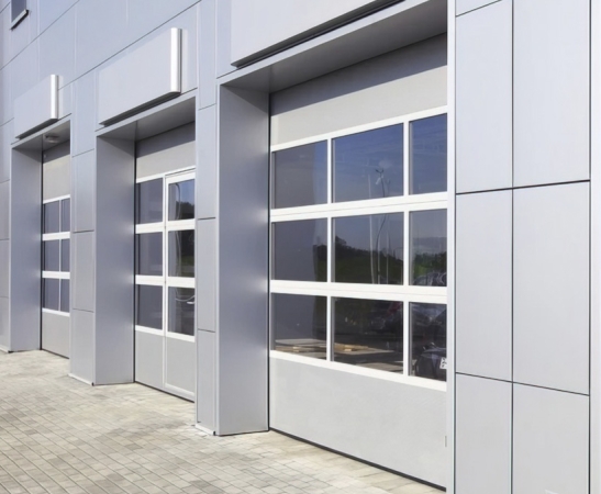 Панорамные ворота Алютех Alutrend в Дивном