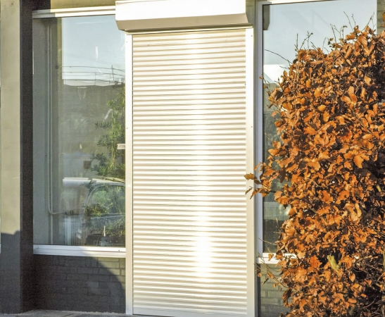 Рольставни на двери в Дивном