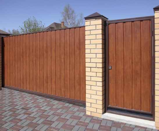 Ворота из металлического сайдинга в Дивном